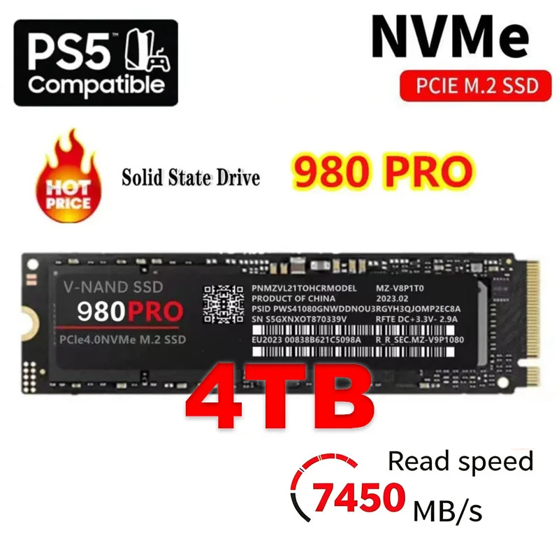Samsung Ssd 980 Pro - Hochgeschwindigkeits-980 PRO PCIe4.0 x4 M.2 2280