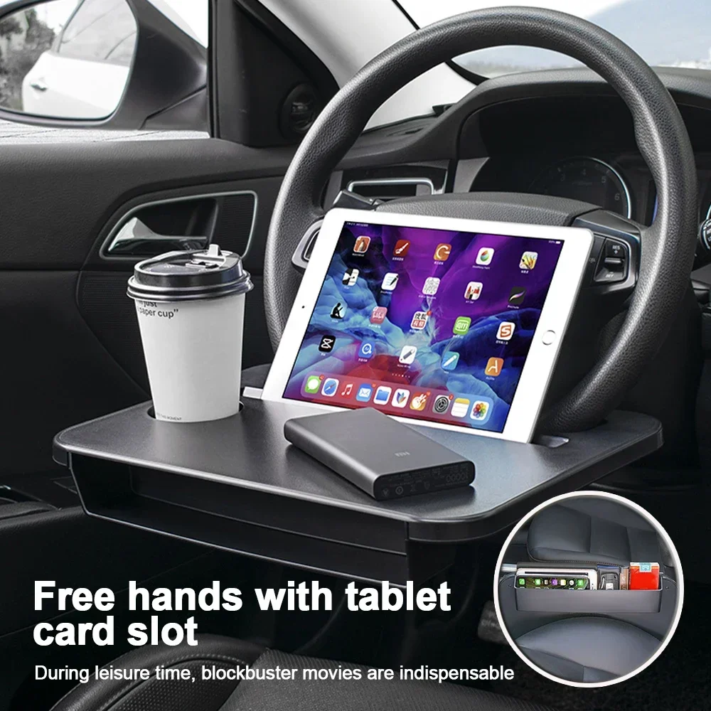 Laptop Ergonomic Accessories - Multifunktionaler Auto-Laptop-Tisch mit Halterung für Lenkrad,