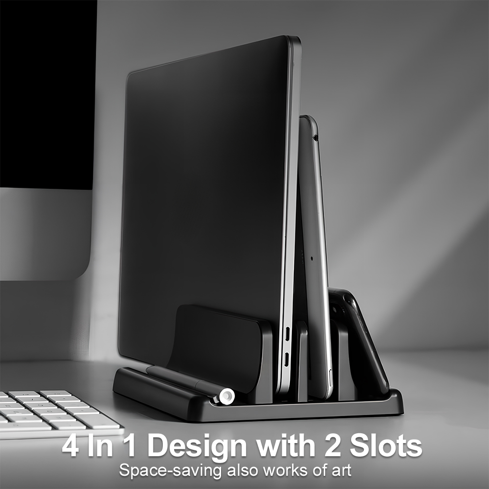 Laptop Stand Riser - 4-in-1 Laptop-Ständer Vertikal Verstellbare Breite Platzsparender