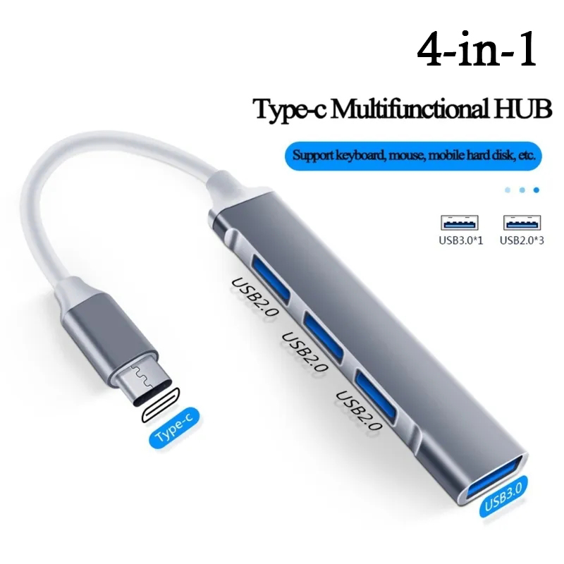 Laptop Accessories And Gadgets - 4-in-1 USB C HUB 3.0 Typ