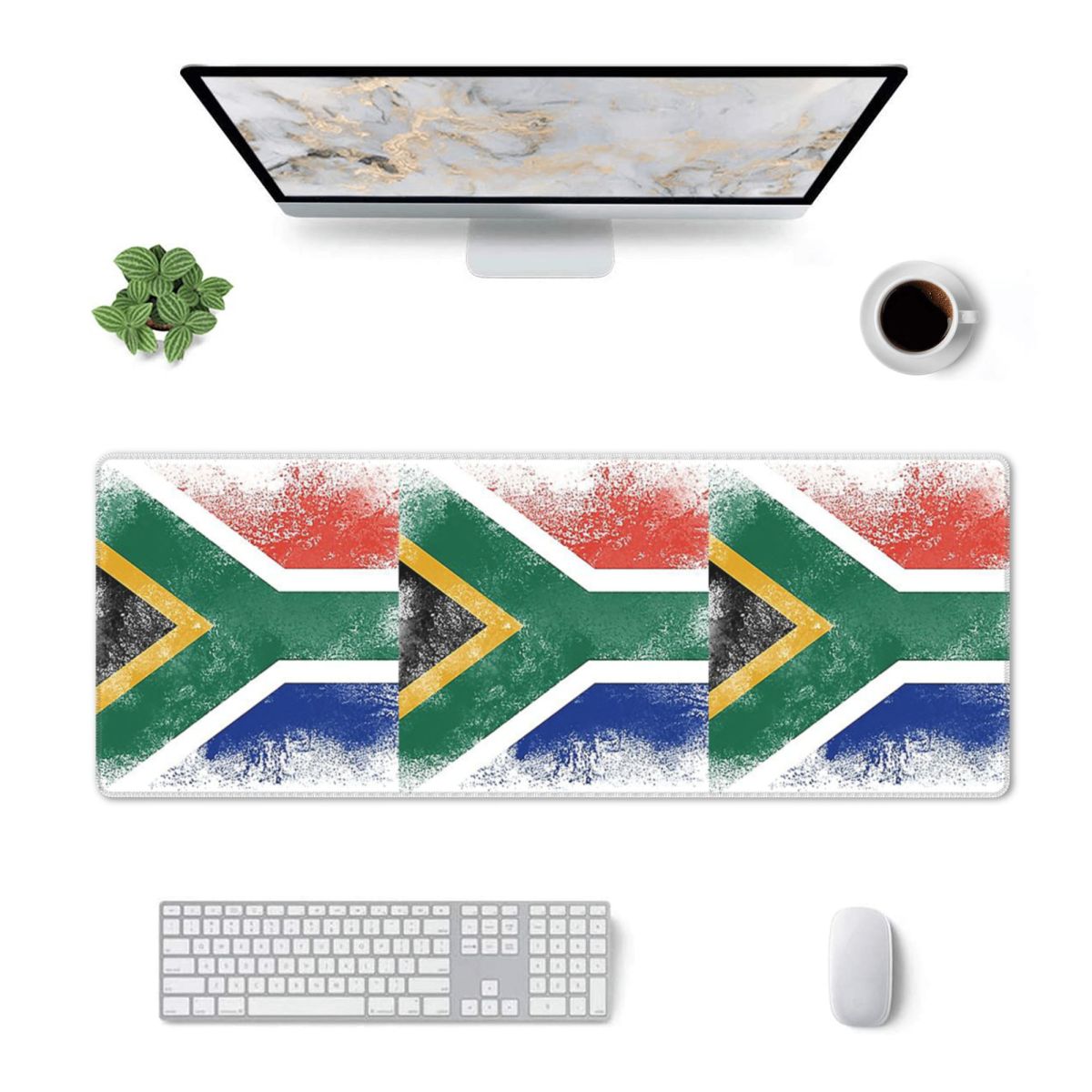 Laptop Accessories South Africa - Große Mausmatte mit Südafrika-Flagge, Gamer-PC-Laptop-Matten, Tastaturteppich,