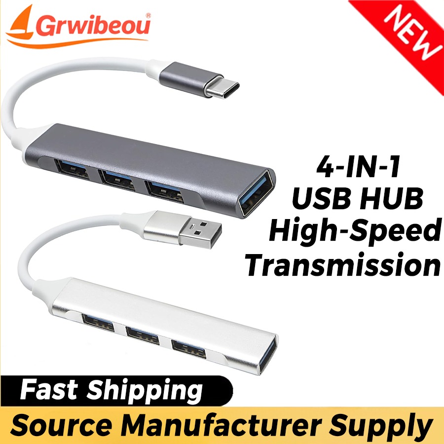 Mac Laptop Accessories - 4-in-1 USB-Hub USB-C-Hub 4 Anschlüsse USB