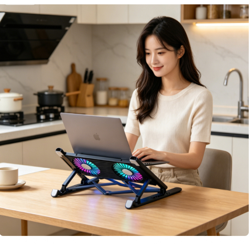 Laptop Ergonomic Accessories - Neuer Laptop-Kühlerständer, faltbar, tragbar, verstellbar, für