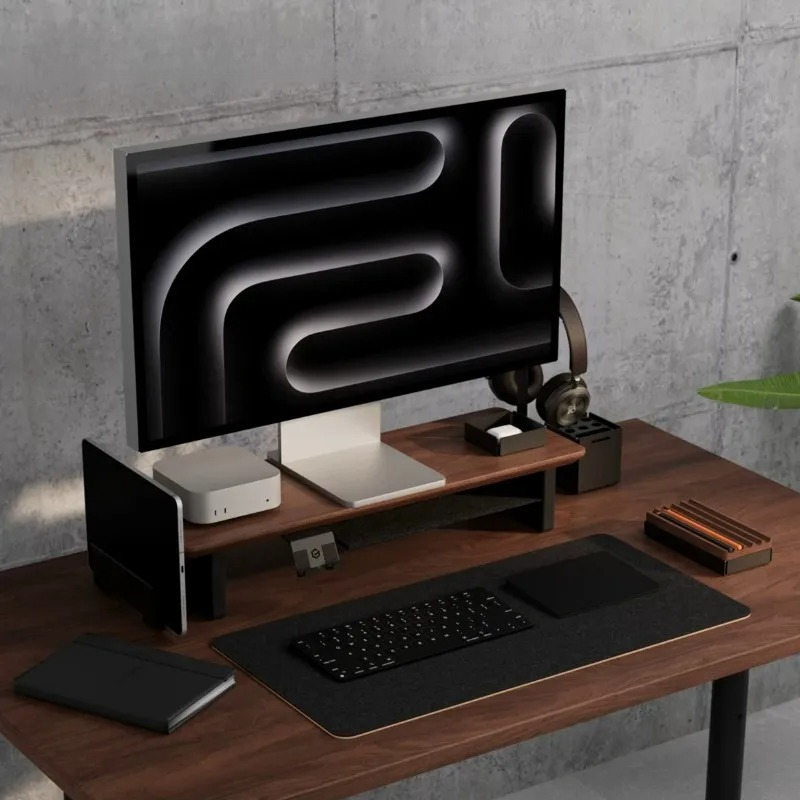 Laptop Stand Riser - Heißer Verkauf! Walnuss-Monitorständer Modulares Desktop-Computertisch-System Platzsparendes