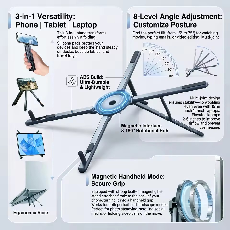 Tragbarer magnetischer Telefon – Laptop Ergonomic Accessories Bewertung und Preis