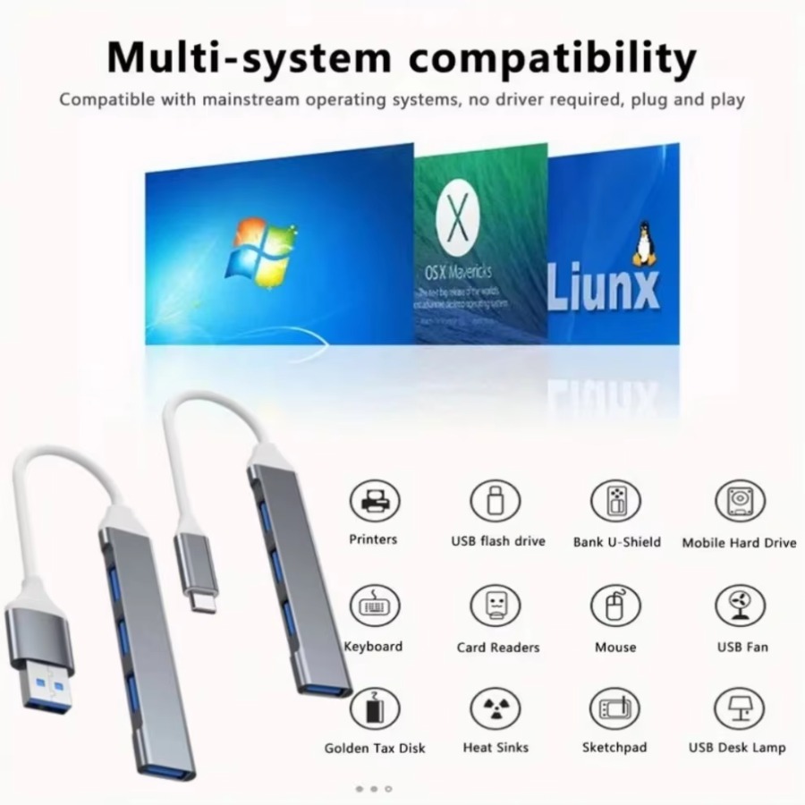 4-in-1 USB-Hub USB-C-Hub 4 Ans – Mac Laptop Accessories Bewertung und Preis