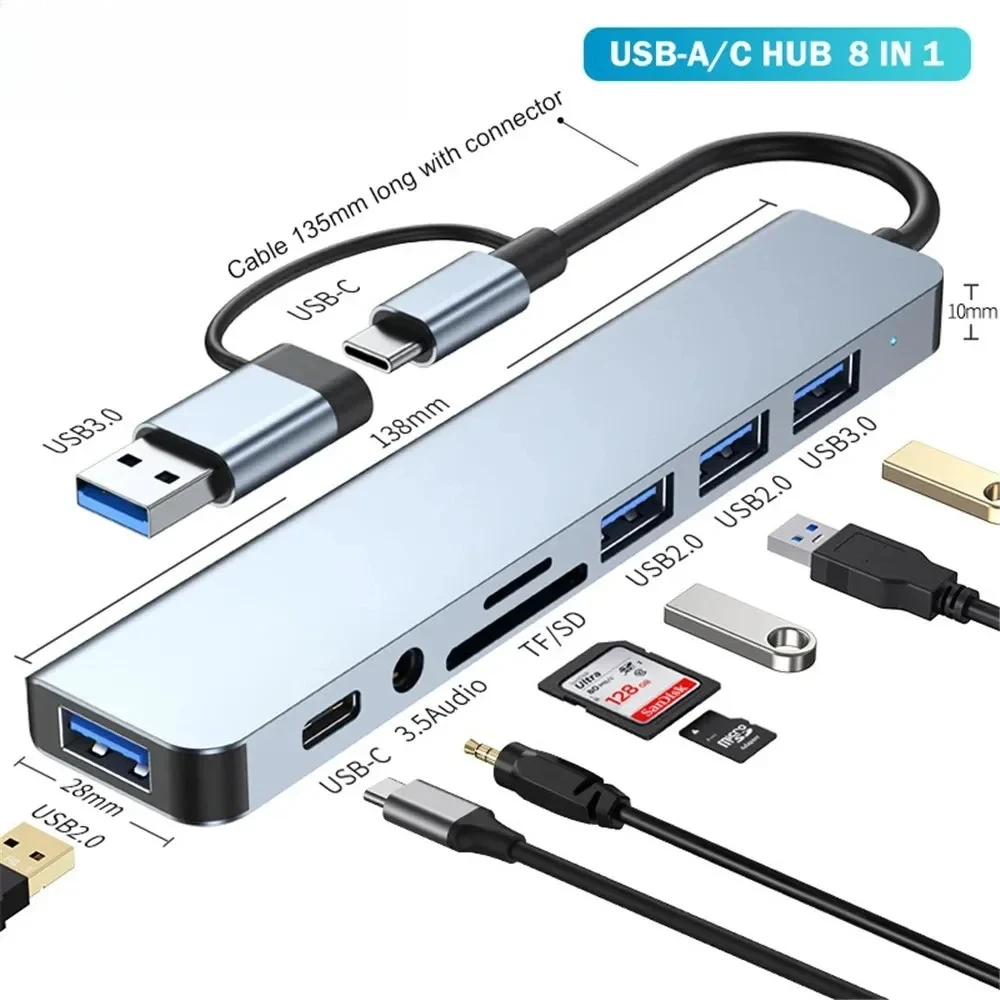 8 In 1 USB C Hub Expander Mult – Laptop Accessories Must Have Bewertung und Preis